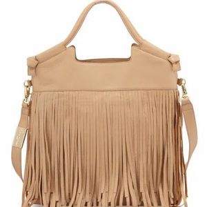 FOLEY & CORINNA “Mid City Fringe” beige Tan flap tote bag